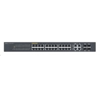 Zyxel GS1920-24HPv2 28-port Gigabit WebManaged PoE Switch, 24x gigabit RJ45, 4x gigabit RJ45/SFP, 802.3at, 375W pro PoE