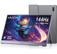 Arzopa Z1FC Portable Monitor 16.1" 144hz IPS Full HD 1080p Metal Housing Přenosný monitor + pouzdro, šedý