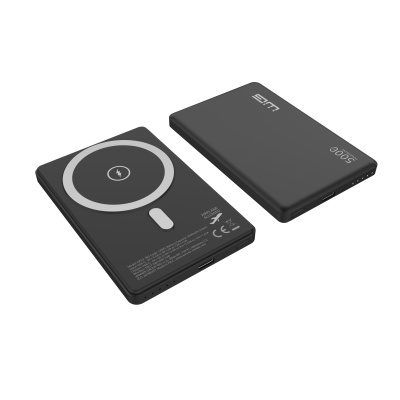 WG - Power Bank 5000 mAh, bezdrátová 15W + PD 20W, černá