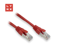 LYNX FTP patch kabel Cat5e PVC, CCA, 10m, červený