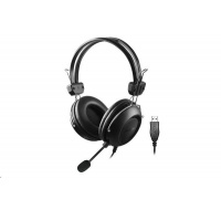 A4tech sluchátka HU-35, USB, černá
