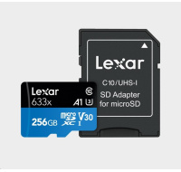 Lexar microSDXC 633x UHS-I/A1/U3/10 R100/W45MB (V30) 256GB