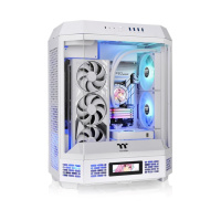 THERMALTAKE Case The Tower 600, ATX, Průhledná bočnice, 2x 140mm Fan, bílá
