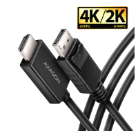 AXAGON RVD-HI20C2, DisplayPort -> HDMI 2.0b redukce / kabel 1.8m, 4K/60Hz
