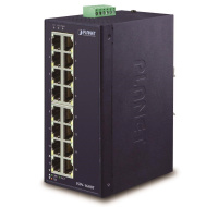 Planet ISW-1600T, switch, 16x 10/100Base-TX, ESD, DIN, IP30, -40~75°C