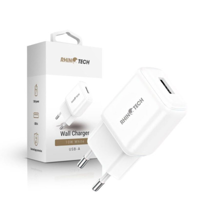 RhinoTech LITE USB-A nabíjecí adaptér 10W bílá