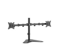 Držák monitoru Brateck LDT66-T024 dvě kloubová ramena vedle sebe na tyčovém držáku samostatně stojící