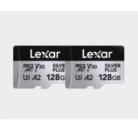 Lexar microSDXC Silver Plus 1066x UHS-I/U3/A2/4K R205/W150 (V30) 128GB - 2pack
