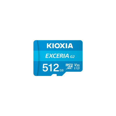 KIOXIA microSDXC Karta EXCERIA G2 512GB, UHS-I U3 V30, s Adaptérem