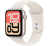 Apple Watch SE 3 GPS + Cellular 44mm Starlight Aluminium Case with Starlight Sport Band - S/M