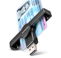 AXAGON CRE-SMPA, USB-A PocketReader čtečka kontaktních karet Smart card (eObčanka)