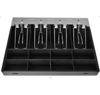 Virtuos samostatný plastový pořadač 4/8, kovové držáky bankovek