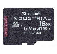 Kingston MicroSDHC karta 16GB Industrial C10 A1 pSLC Card Single Pack