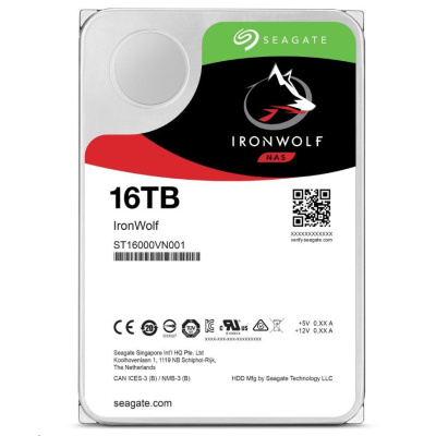 BAZAR - SEAGATE HDD IRONWOLF (NAS) 3,5" - 16TB, SATAIII, ST16000VN001, recertified product