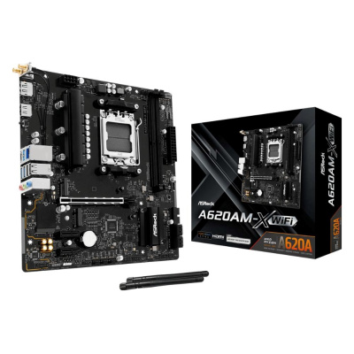 ASRock MB Sc AM5 A620AM-X WIFI, AMD A620A, 2xDDR5, 1xHDMI, 1xDP, WIFI
