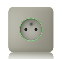 Ajax  SoloCover (smart) - Samostatný kryt zásuvky, olivová