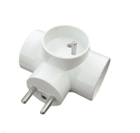 Solight rozbočka, 3x 10A, bílá