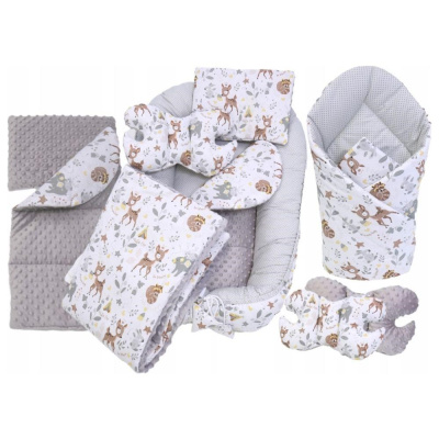 Set do postýlky - 7dílná sada Lesní zvířátka s teepee