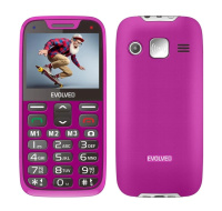 EVOLVEO EasyPhone XR, mobilní telefon pro seniory s nabíjecím stojánkem, růžová
