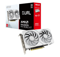 ASUS VGA AMD Radeon RX 9060 XT DUAL 16GB WHITE, RX 9060 XT, 16GB GDDR6, 2xDP, 1xHDMI
