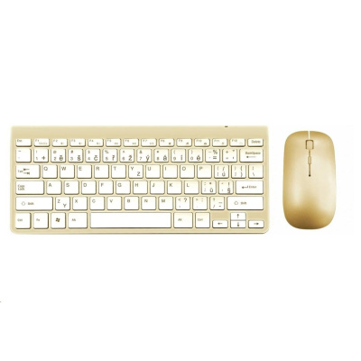 WG - Bluetooth klávesnice s myší, zlatá