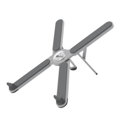 C-TECH Stojan na notebook Quallis NTS-100, do 15,6", nastavitelný, hliníkový