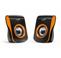 GENIUS repro SP-Q180 Orange, 2.0, 6W, USB napájení, 3,5" jack, černo-oranžové