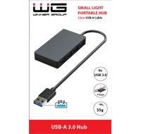 WG - HUB USB-A na 4x USB-A, USB 3.0, 5Gbps, černá