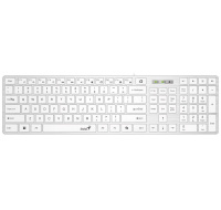 Genius Klávesnice Slimstar 126, Drátová USB, CZ+SK layout, Copilot klávesa, Bílá