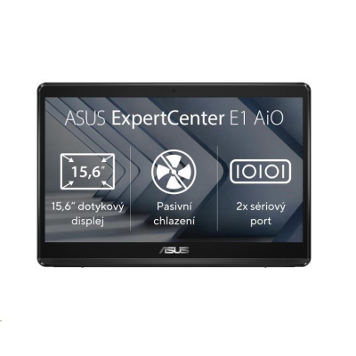 ASUS PC AiO ExpertCenter E1 (E1600WKAT-MR4128X), Celeron N4500, 15.6" 1920 x 1080, 4GB, 128GB SSD, UHD, W11 Pro, Black