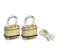 Master Lock Mosazný visací zámek -  Excell - 45mm (2 ks / blistr)