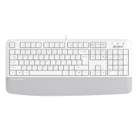 A4tech FK20, multimediální kancelářská klávesnice, CZ/US, USB, bílá