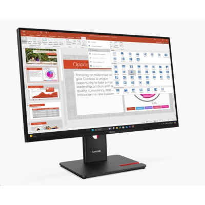 LENOVO LCD ThinkVision T27-40 27",IPS,mat,16:9,1920x1080,178/178,4/6ms,300cd/m2,1500:1,CAM,DP,HDMI,VGA,PIVOT,VESA,3Y