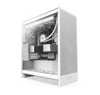 NZXT skříň H7 Flow edition / ATX / 3x 120 mm fan / USB-C / 2x USB / prosklená bočnice / mesh panel / bílá