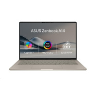 ASUS NTB Zenbook 14 (UX3407QA-OLED340X), X1-26-100, 14" 1920x1200 OLED, 32GB, 1TB SSD, Adreno, W11 Pro, Zabriskie Beige