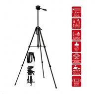 Braun Stativ Lightweight 160S  (57-160cm, 1200 g, 3-směrná hlava, max. 5kg, černý)