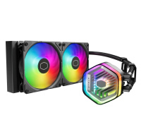 Cooler Master vodní chladič MasterLiquid 240 Atmos ARGB, 2x120mm, LGA1851, AM5, černá