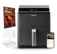 Cosori Dual Blaze 6.4L SMART horkovzdušná  fritéza + 5x špíz a gril. rošt, black