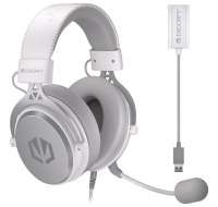 ENDORFY Sluchátka Viro Plus USB Onyx White, 3.5mm jack, USB, bílá