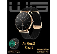 WG - Chytré hodinky WG AirFlex3 Rizz It, dámské, 2x řemínek, zlatá