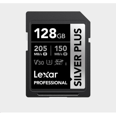 Lexar SDXC Professional SILVER Plus 1066x UHS-I/U3/A2/4K R205/W150 (V30) 128GB