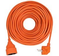 Solight prodlužovací přívod - spojka, 1 zásuvka, 20m, 3 x 1,5mm2, oranžová
