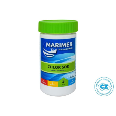 Marimex Chlor Šok 0,9 kg - bazénová chemie - ŘASY