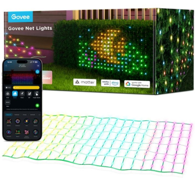 Govee RGBIC venkovní světelná síť - 1,43 x 0,85m Matter