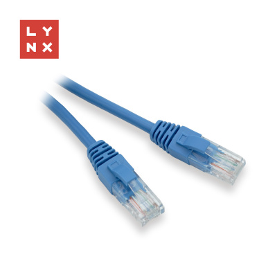 LYNX UTP patch kabel Cat5e, PVC, CCA, 5m, modrý