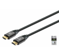 Manhattan kabel HDMI s Ethernetem, HDMI Male na Male, 2m, černá