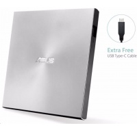ASUS DVD ZenDrive SDRW-08U9M-U SILVER, External Slim DVD-RW, USB Type-C/Type-A, M-DISC