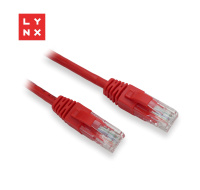 LYNX UTP patch kabel Cat5e, PVC, CCA, 0,5m, červený (balení obsahuje 10ks)