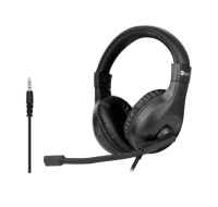 C-TECH Sluchátka MHS-05, 3,5mm jack, k PC, černá