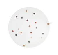 Kulatý dětský koberec Puntíky